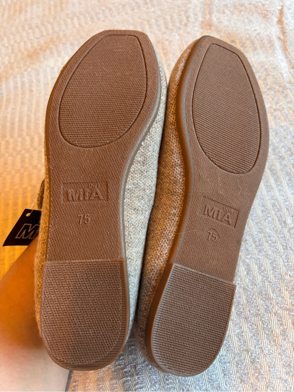 MIA Mary Jane Shoes in Beige Knit - Picture 5 of 5